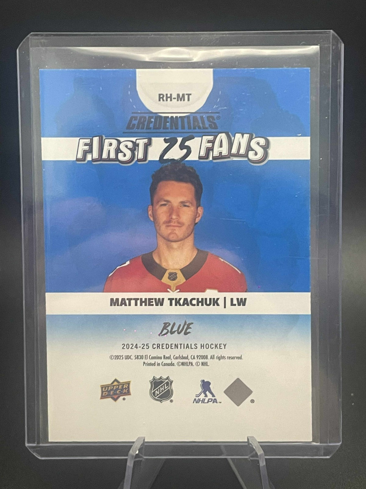 2024-25 Credentials First 25 Fans MATTHEW Tkachuk Repetitve Heads #RH-MT Blue