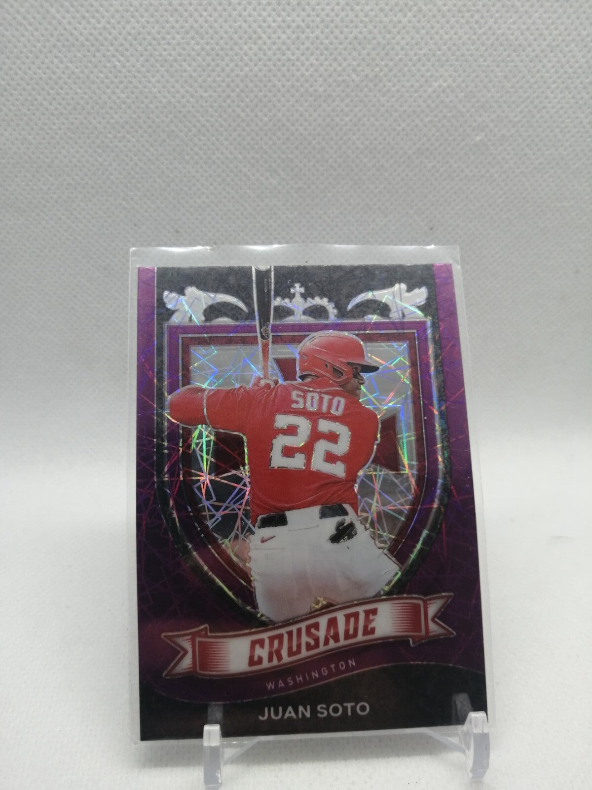 JUAN SOTO 2021 Panini Chronicles Crusade Purple Velocity Prizm #18 Nationals