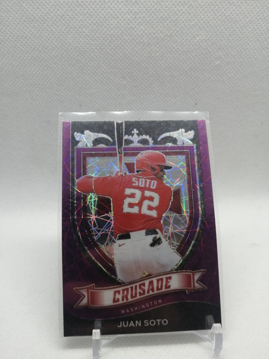 JUAN SOTO 2021 Panini Chronicles Crusade Purple Velocity Prizm #18 Nationals