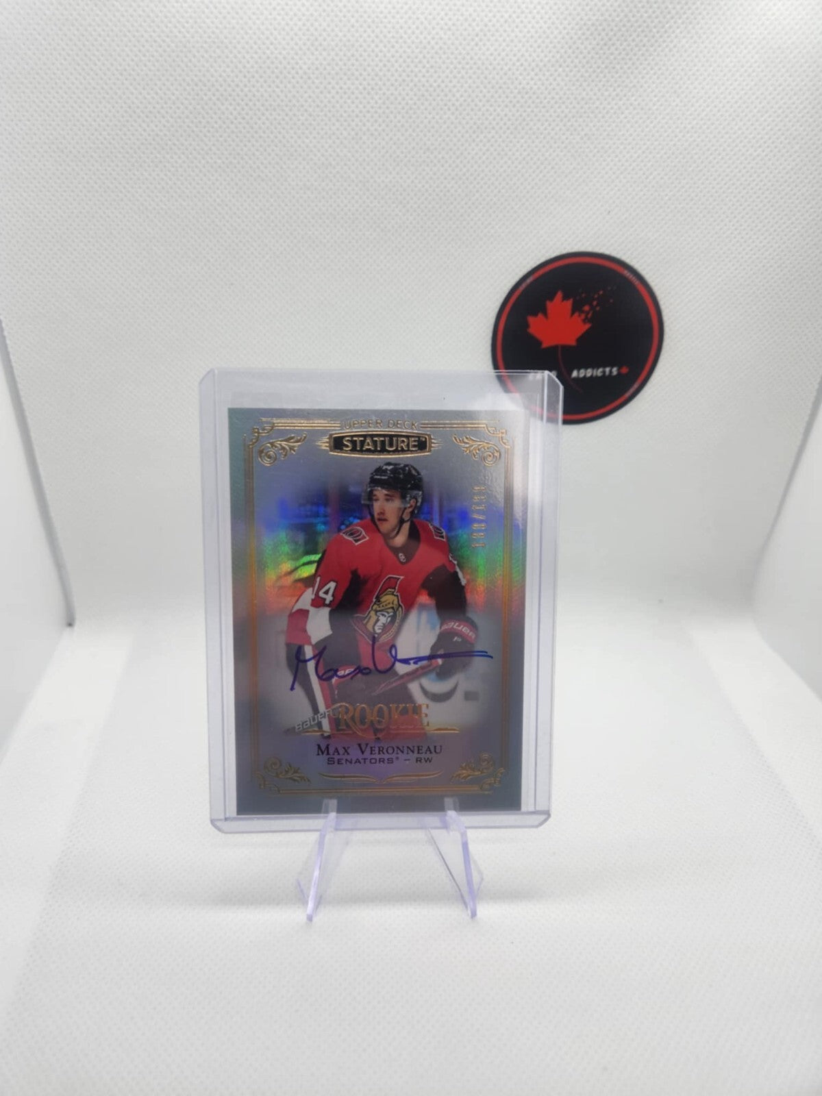 2019-20 Upper Deck Stature Rookies Auto /199 Max Veronneau #174 Rookie Auto RC
