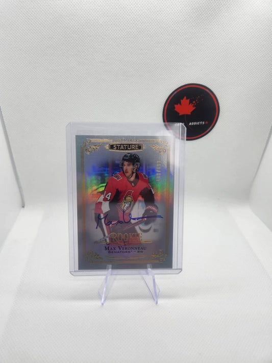 2019-20 Upper Deck Stature Rookies Auto /199 Max Veronneau #174 Rookie Auto RC