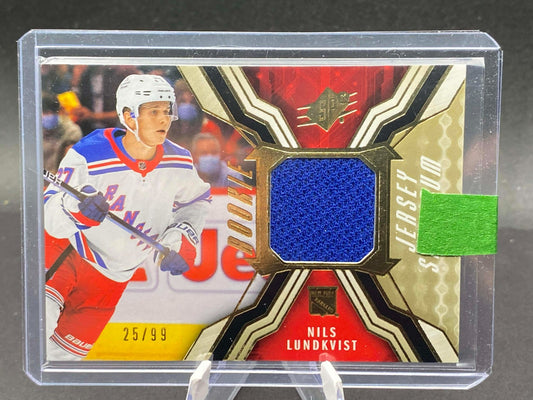 21/22 Spx Rookie Jersey Gold Spectrum Nils Lundkvist Rj-nl /99. Rangers