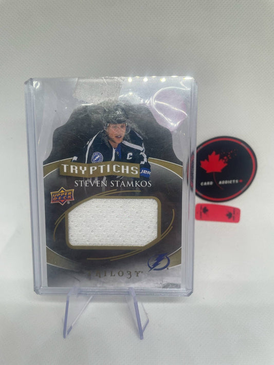 2015-16 Upper Deck Trilogy Tryptichs Jersey #TTBL1 Steven Stamkos /150 Tampa