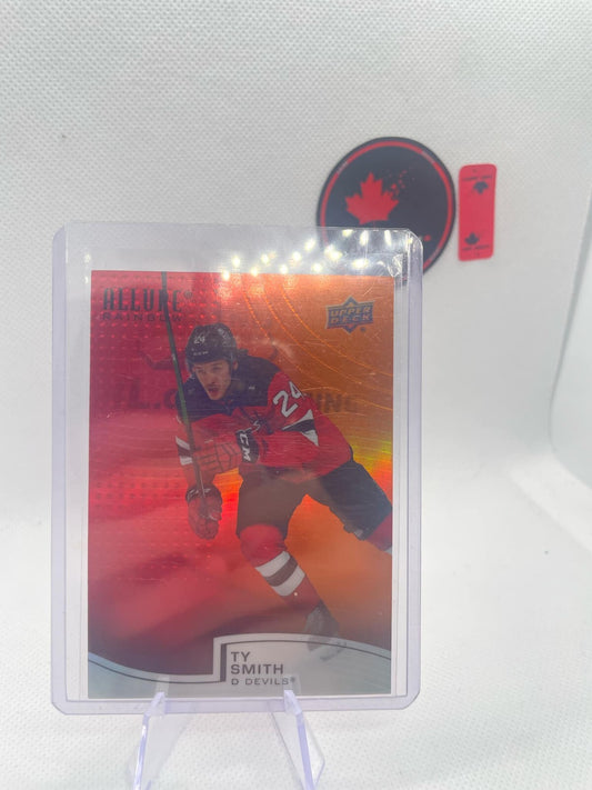 2021-22 UD Allure Rainbow Red-Orange #R-61 Ty Smith - New Jersey Devils