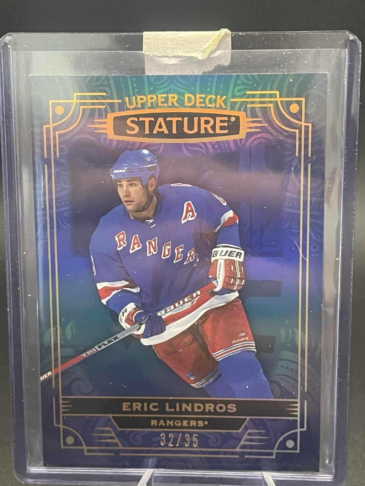 2022 UPPER DECK STATURE #12 ERIC LINDROS BLUE /35 Color Match