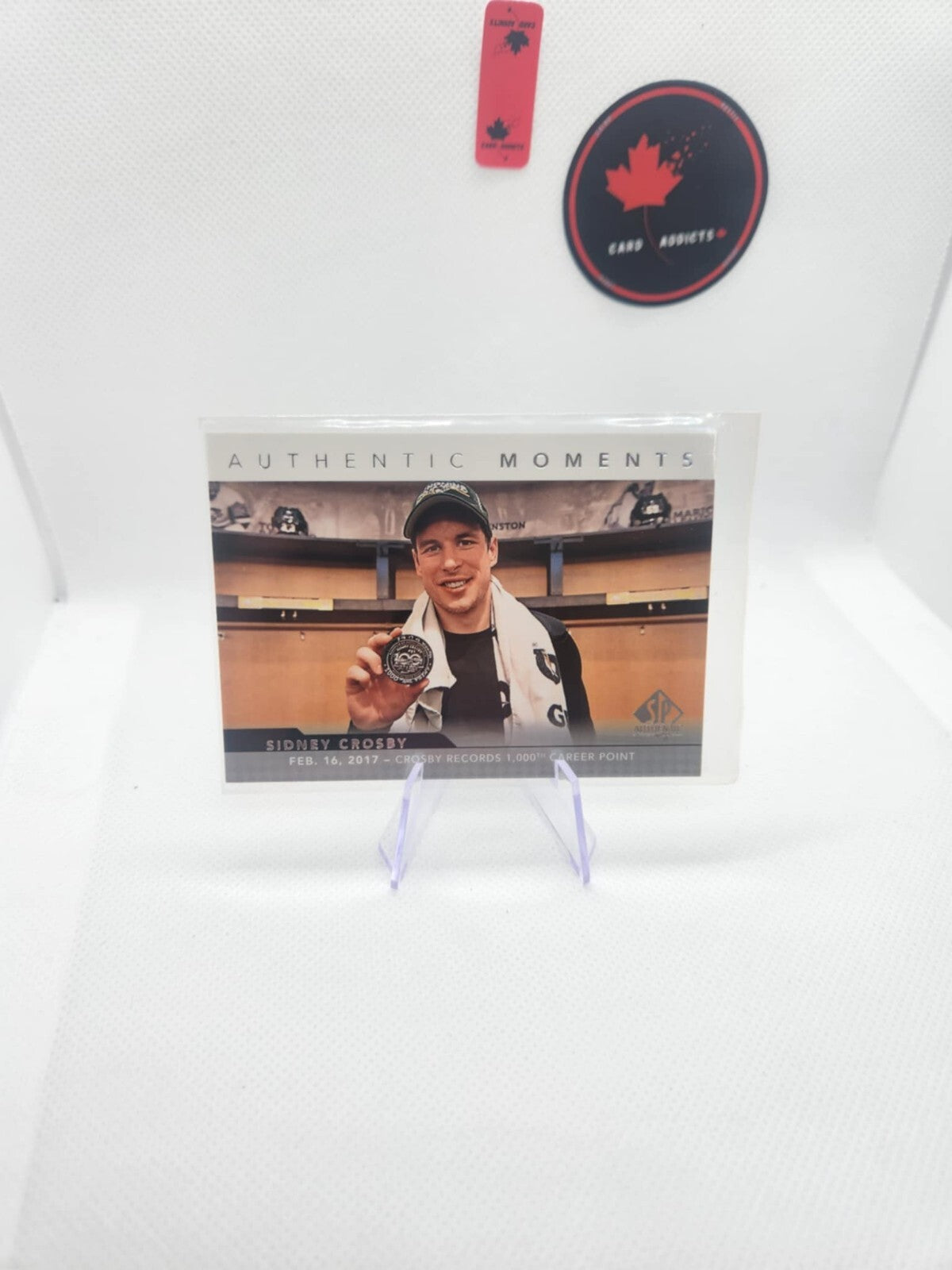 * 2017 - 18 UD SP AUTHENTIC MOMENTS SIDNEY CROSBY PENGUINS 102 *