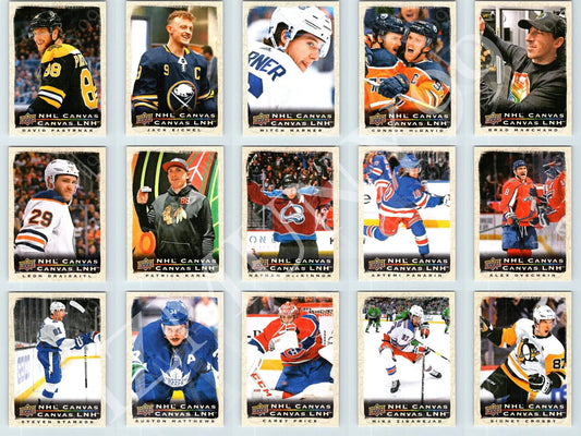 2020-21 UD TIM HORTONS CANVAS COMPLETE 15 HOCKEY CARD INSERT SET