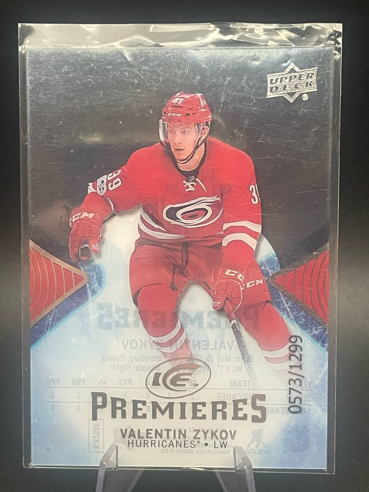 2017-18 Upper Deck Ice Ice Premieres /1299 Valentin Zykov #124 Rookie RC