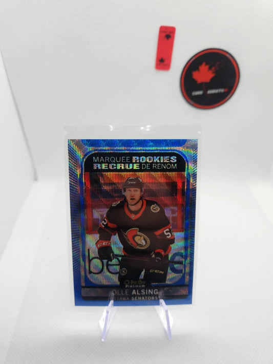 2021-22 O-pee-chee Platinum Blue Surge Olle Alsing Marquee Rookie #256