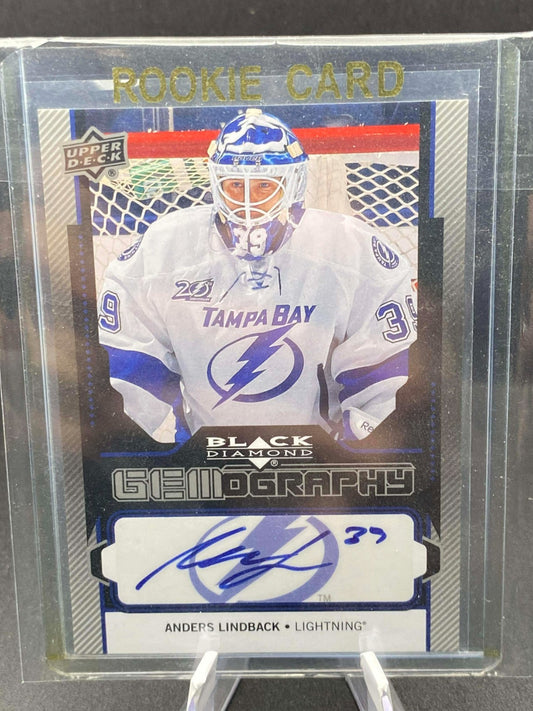 2013-14 Black Diamond Gemography Autograph #GEMAL Anders Lindback