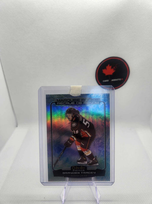 2022-23 OPC Platinum | Brayden Tracey Marquee Rookie Arctic Freeze Parallel #213