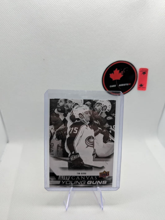 2022-23 Upper Deck Young Guns UD Canvas Black and White #C380 Tim Berni RC