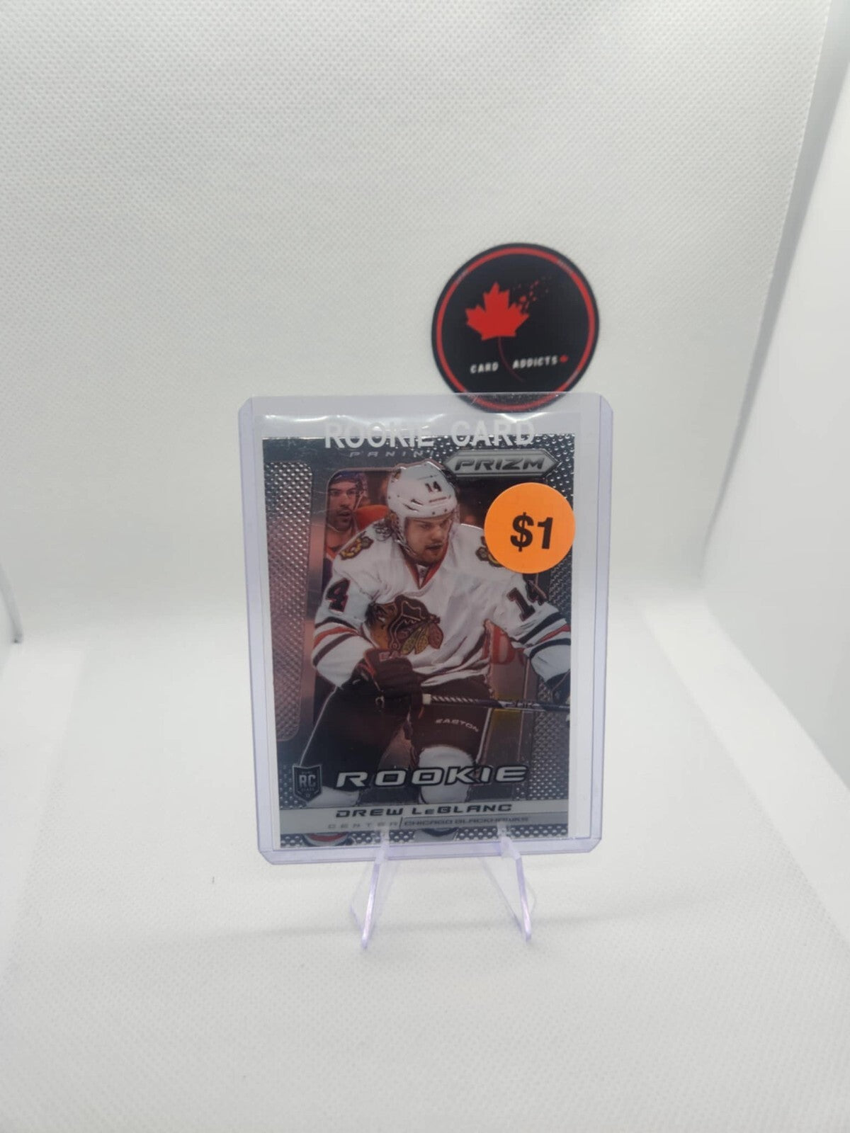 Drew LeBlanc Rookie 2013-14 Panini Prizm Card #222 Chicago Blackhawks RC