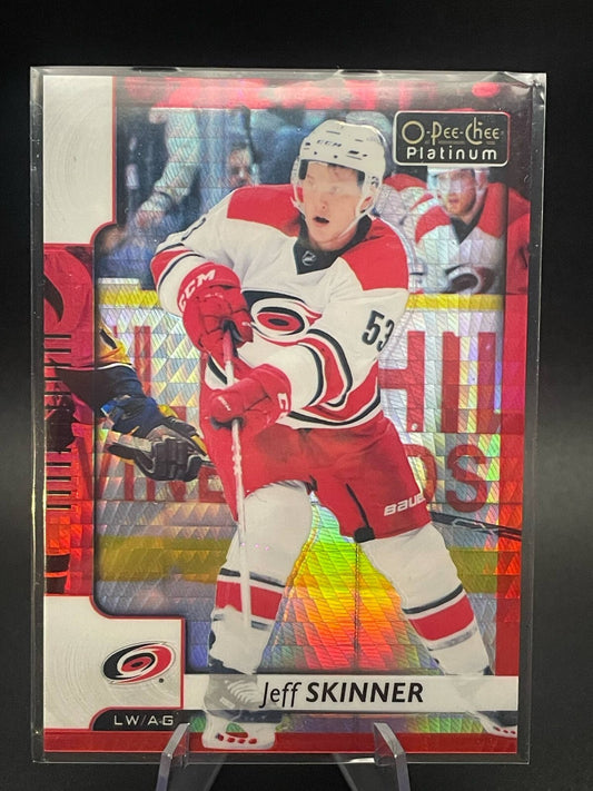 2016-17 O-PEE-CHEE Platinum Red Prism #57 Jeff Skinner #/199 Oilers Hurricanes