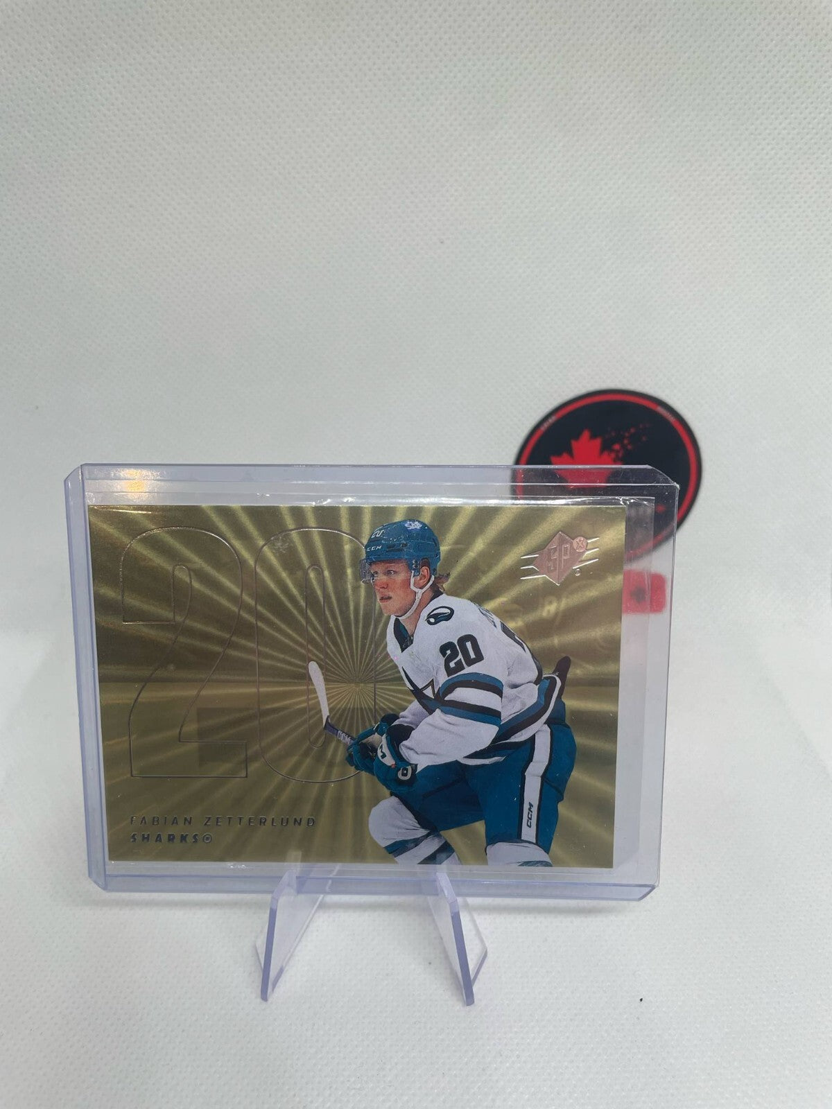 2024-25 Upper Deck SPx Gold Parallel #2 Fabian Zetterlund San Jose Sharks