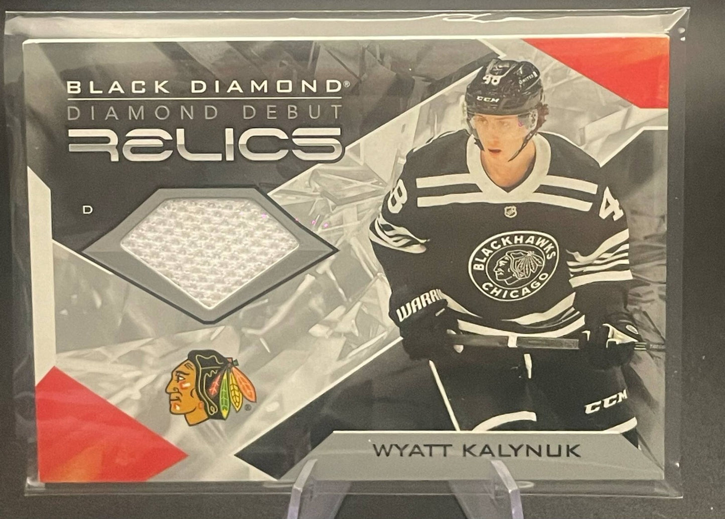 2021-22 Upper Deck Black Diamond Wyatt Kalynuk Diamond Debut Relics Jersey/RC!!