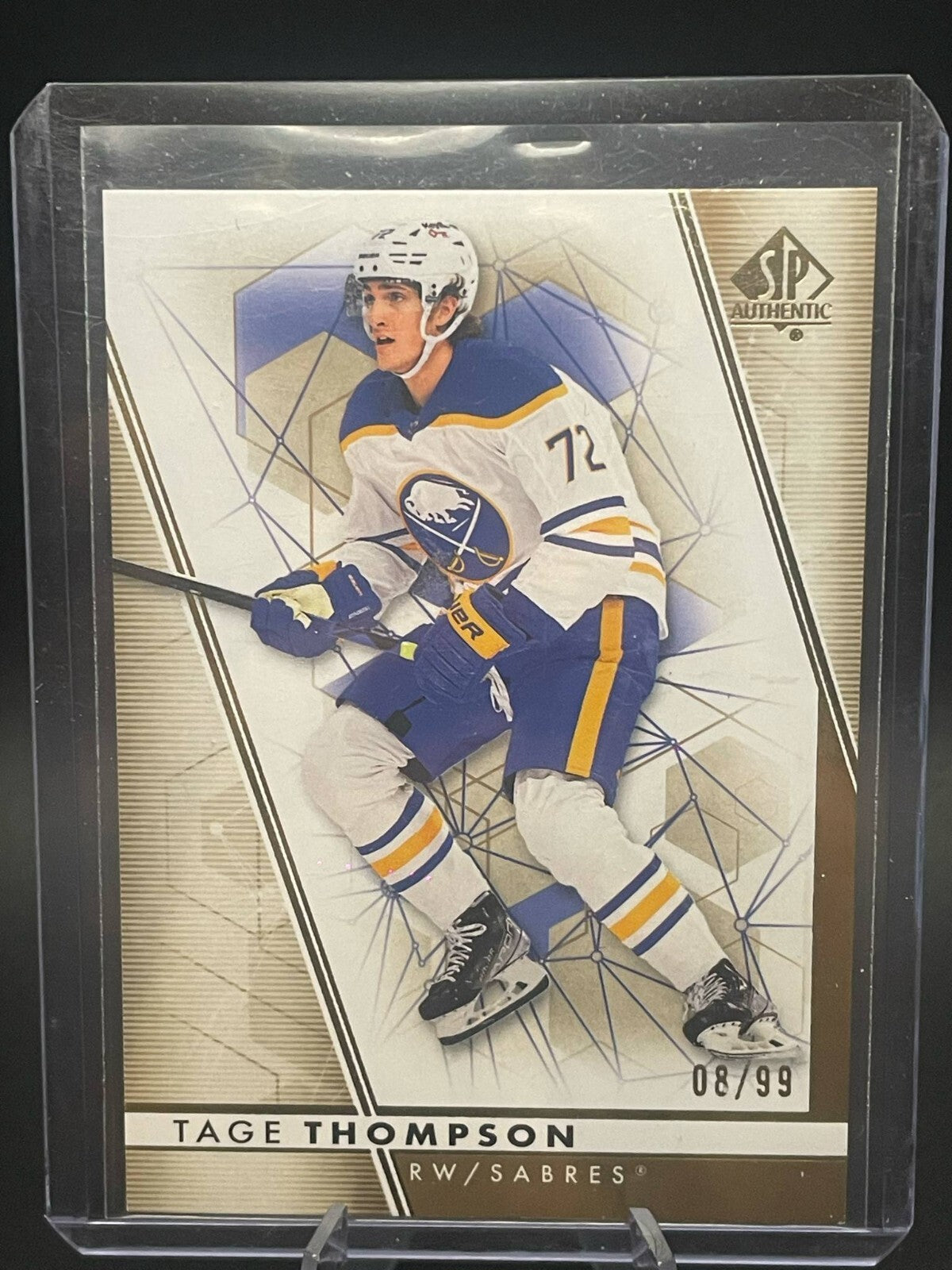 Tage Thompson /99 SP Authentic Limited Gold 2022-23 #72