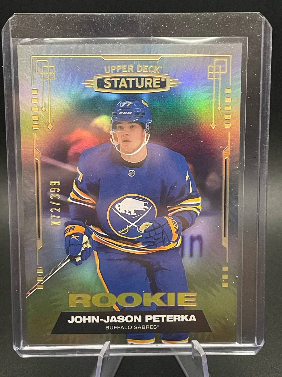 2021-22 Upper Deck Stature John-Jason Peterka Base Rookie Card /399