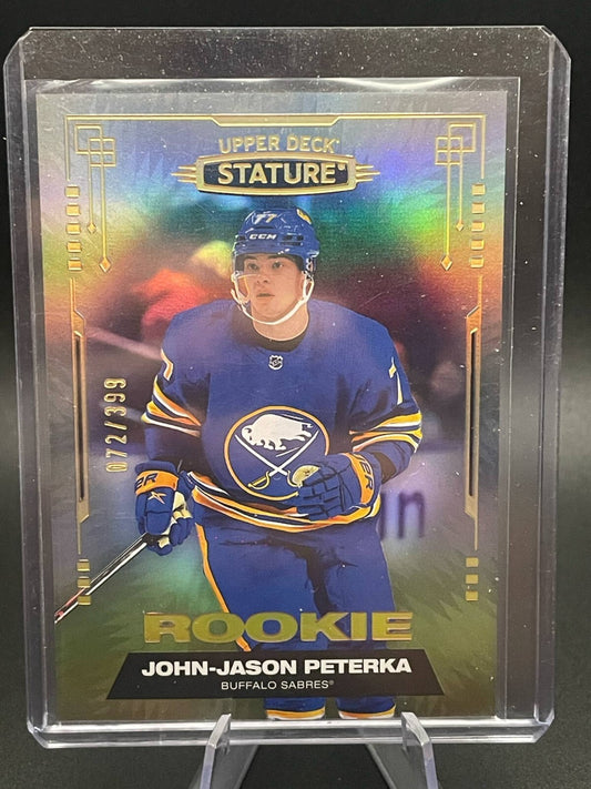 2021-22 Upper Deck Stature John-Jason Peterka Base Rookie Card /399