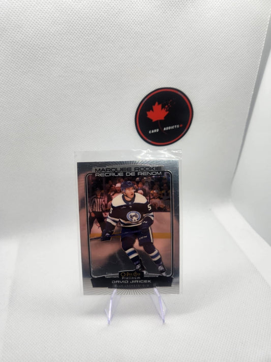 2022-23 OPC Platinum Marquee Rookie #293 David Jiricek - Columbus Blue Jackets