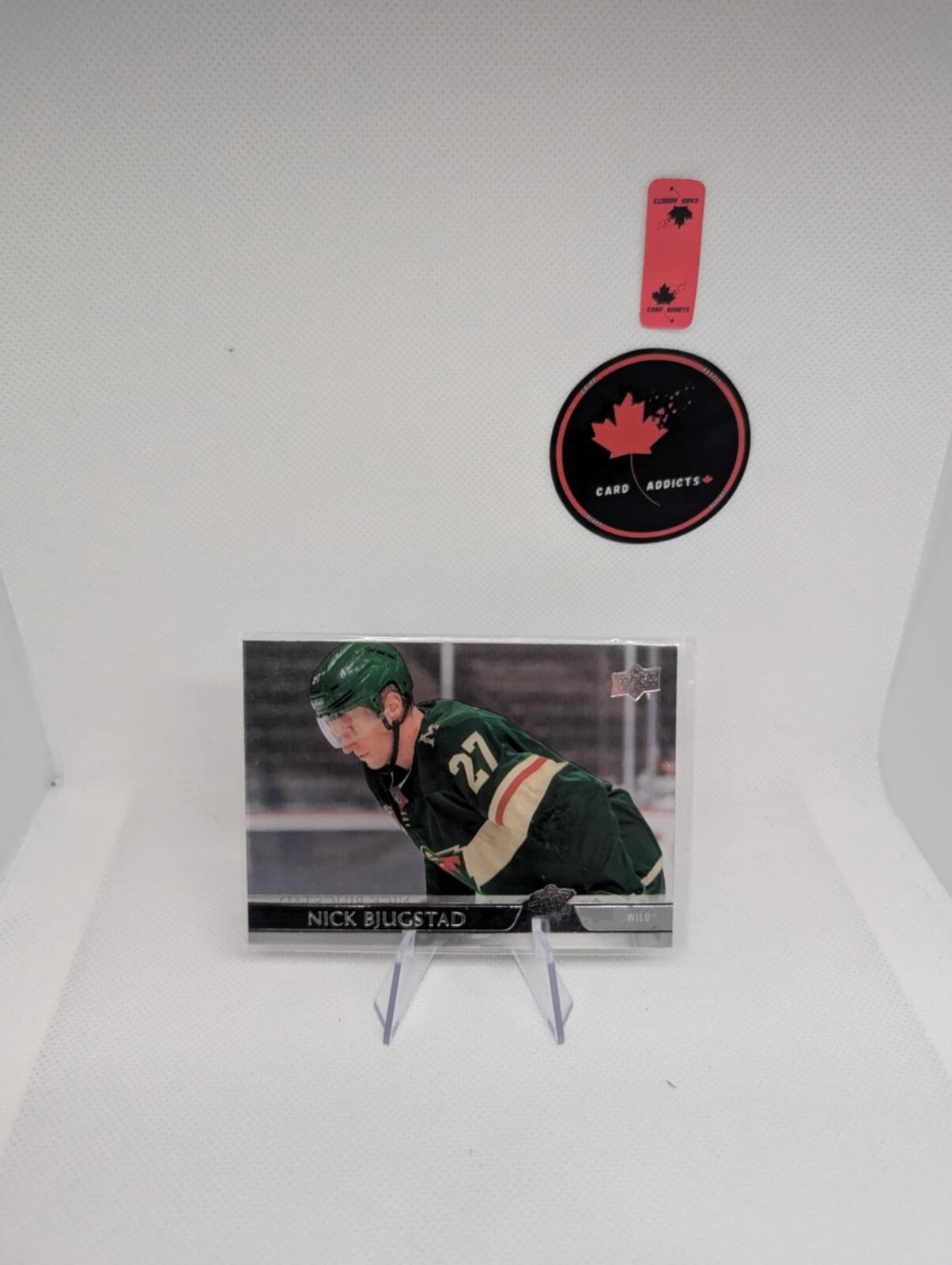 2020-21 Upper Deck Nick Bjugstad Minnesota Wild Clear Cut Parallel