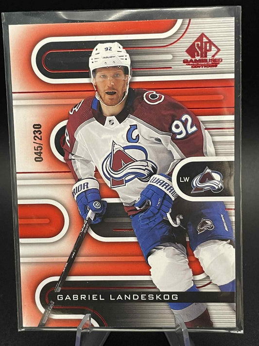 2022-23 Upper Deck SP Game Used Gabriel Landeskog #67 Colorado Avalanche