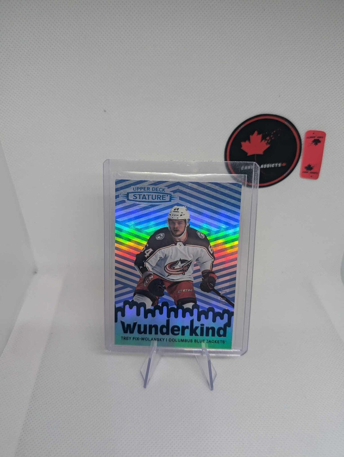 2022-23 Upper Deck Stature Wunderkind Blue #W-11 Trey Fix-Wolansky RC /15