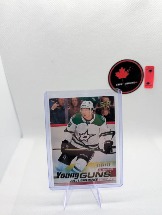 JOEL L'ESPERANCE, 2019 Upper Deck Young Guns UD EXCLUSIVES /100