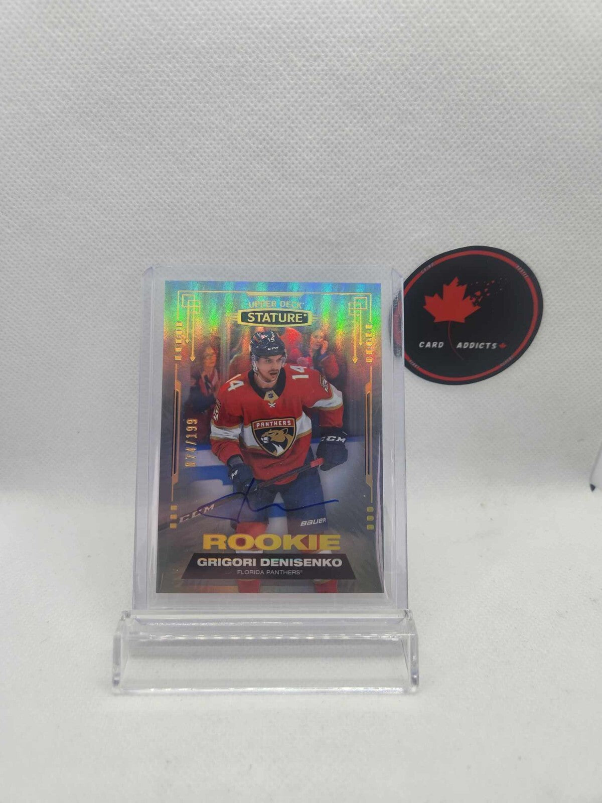 2021-22 Upper Deck Stature Rookie Auto Grigori Denisenko #’d /199 RC