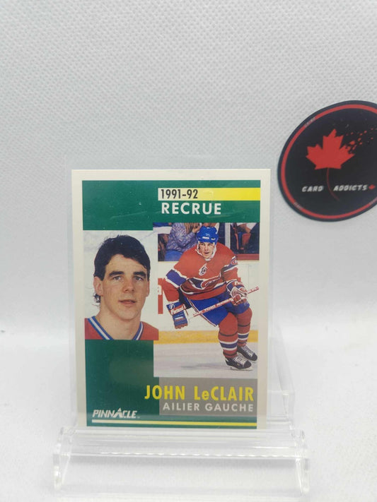 1991-92 Pinnacle John LeClair Rookie Card #322 Montreal Canadiens RC