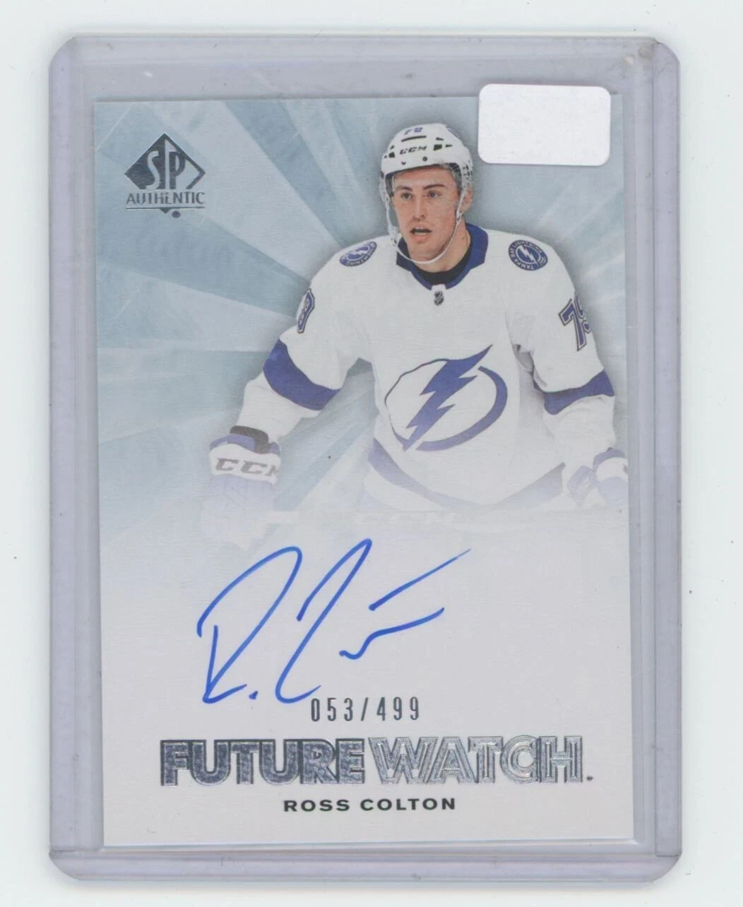 2021-22 SP Authentic Retro Future Watch Auto Ross Colton /499 #RFWA-RC Tampa Bay