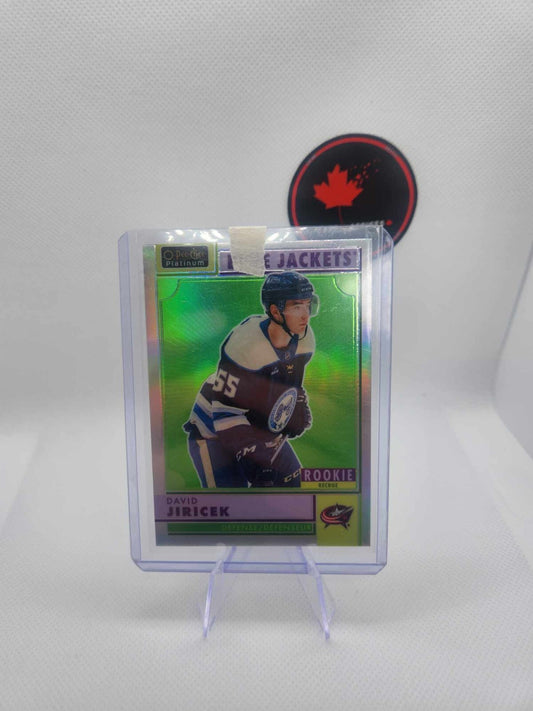 David Jiricek 2022-23 O-Pee-Chee Platinum Retro Rookie Rainbow Blue Jackets