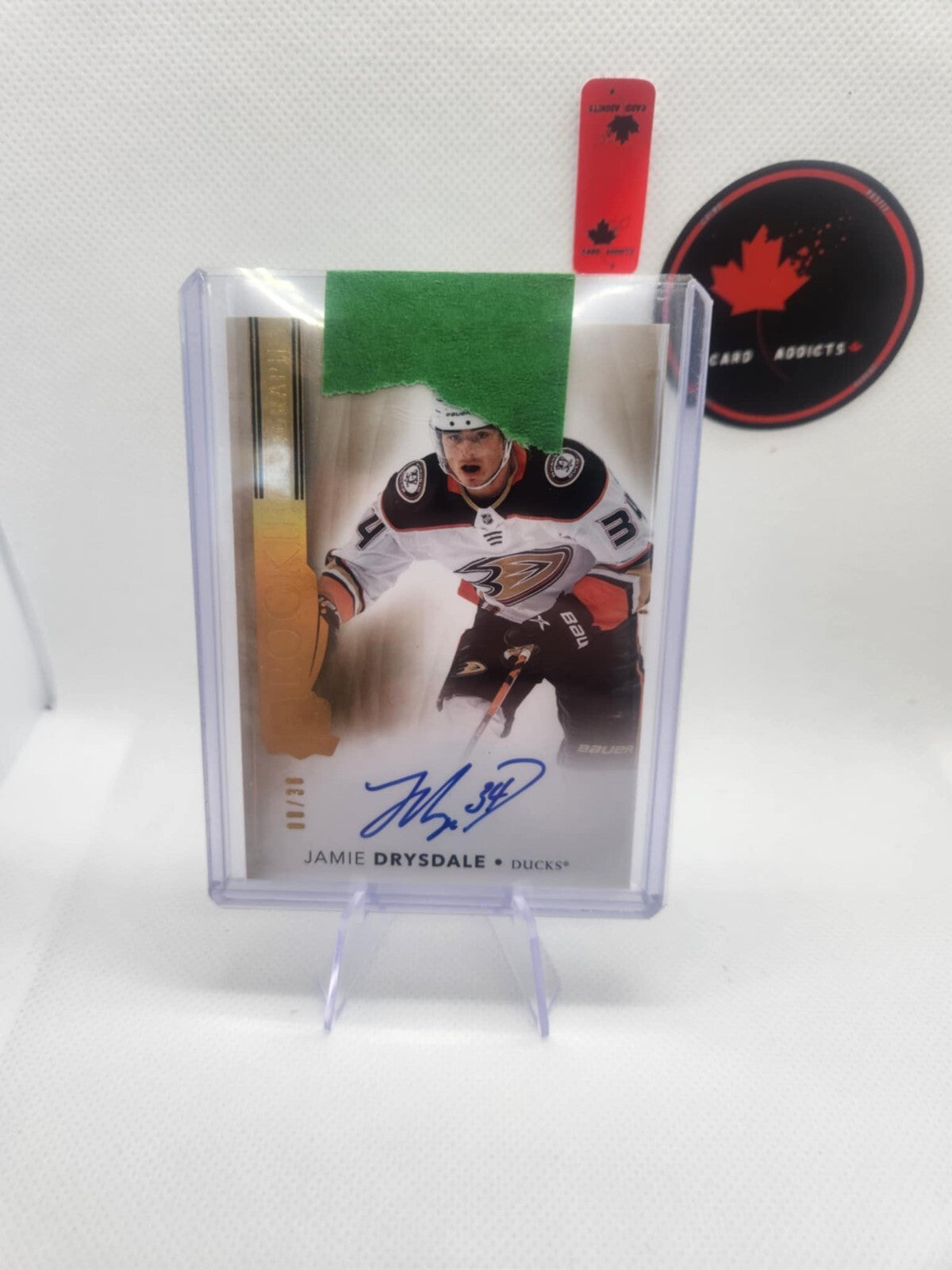 2021-22 UD THE CUP #128 ROOKIE AUTO GOLD /36 JAMIE DRYSDALE - DUCKIES