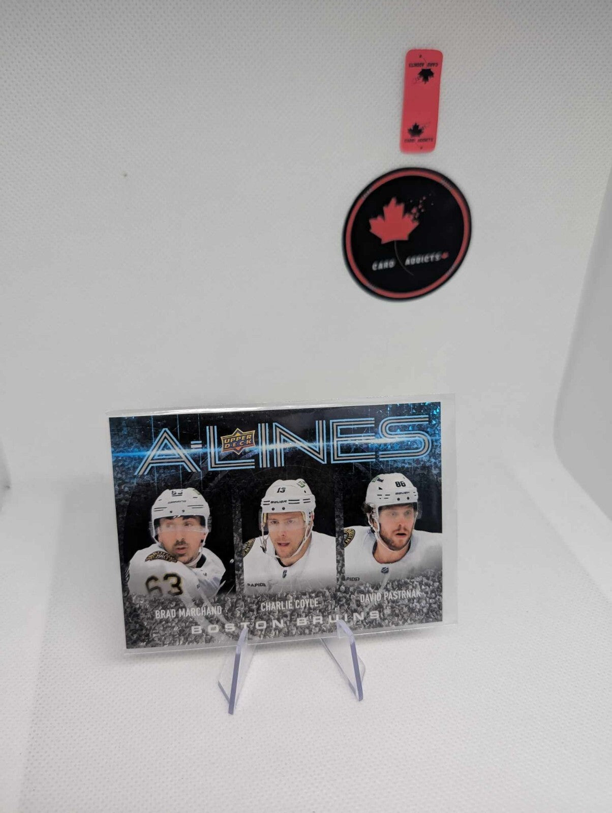 2024-25 Upper Deck A-LINES Boston Bruins Marchand Coyle Pastrnak SPECKLE #AL-3
