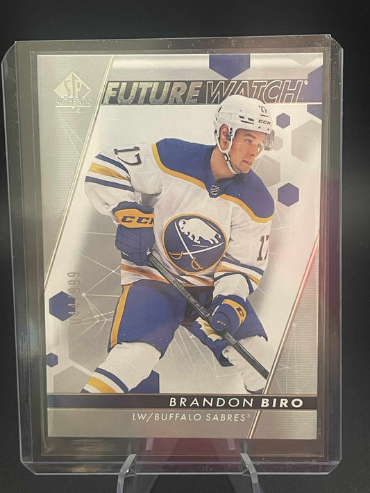 2022-23 SP Authentic Brandon Biro Future Watch /999 Sabres RC FW