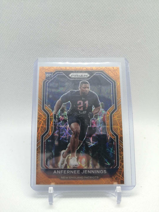 Anfernee Jennings RC 2020 Panini Prizm Patriots Rookie #371 Orange Lazer