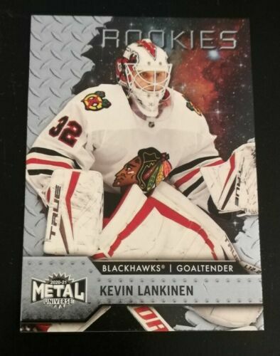 2020-21 Skybox Metal Universe Hockey Kevin Lankinen Rookies RC #110 Blackhawks