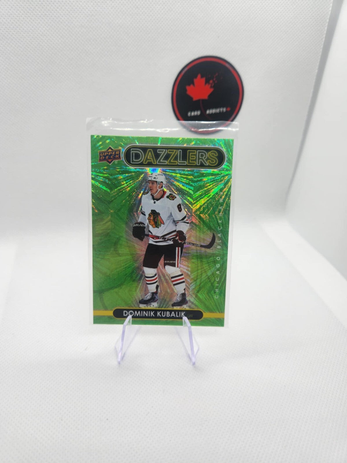 2021-22 Upper Deck Dazzlers GREEN Dominik Kubalik Chicago Blackhawks #DZ-12
