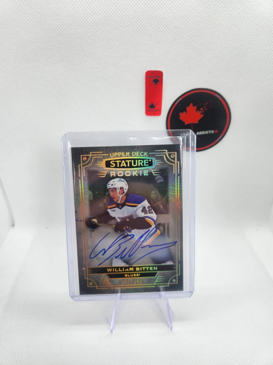 22-23 UPPER DECK STATURE ROOKIE AUTO WILLIAM BITTEN RC /199 #142