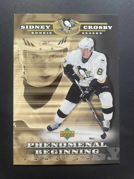 05-06 Upper Deck Sidney Crosby Phenomenal Beginnings Jumbo Rookie REF I