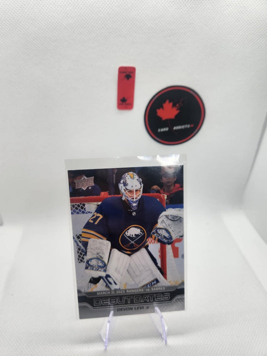 2023-24 Upper Deck Devon Levi Debut Dates Rookie RC #DD-23 Sabres