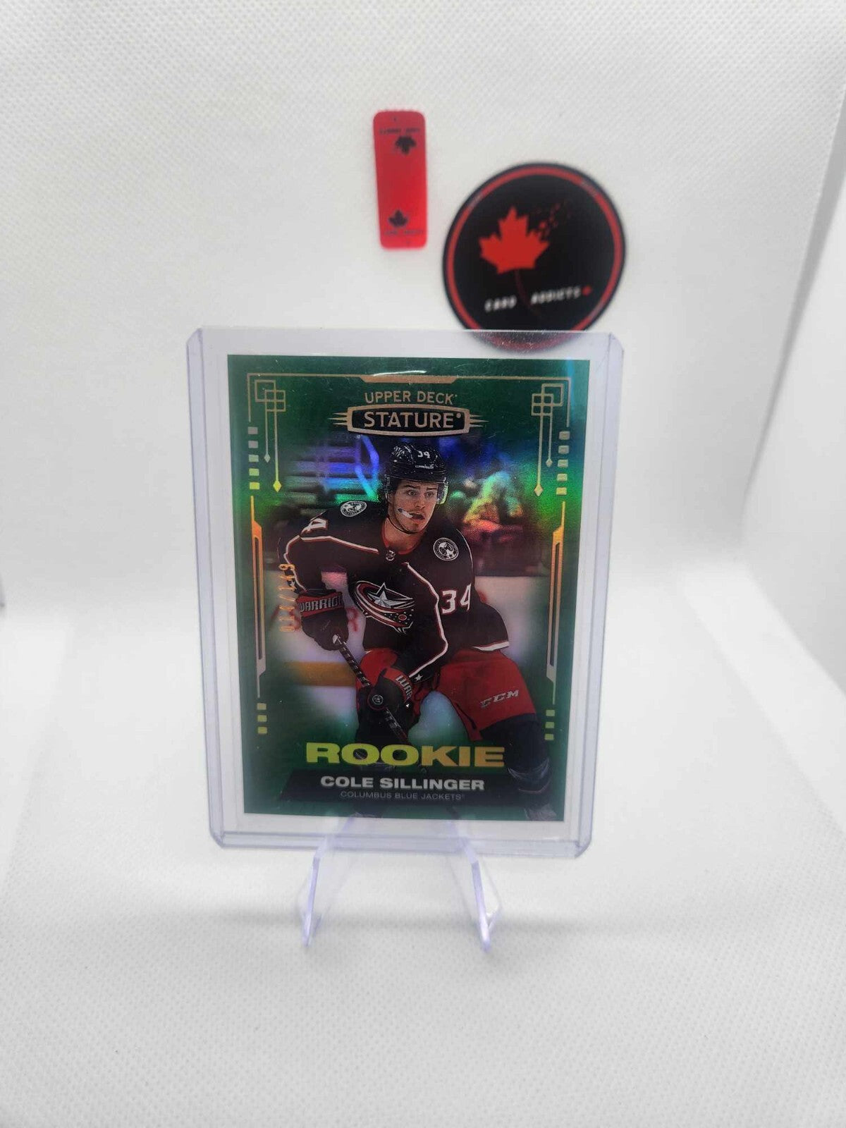 2021-22 UD Stature Rookie Green Cole Sillinger /149 - Columbus Blue Jackets