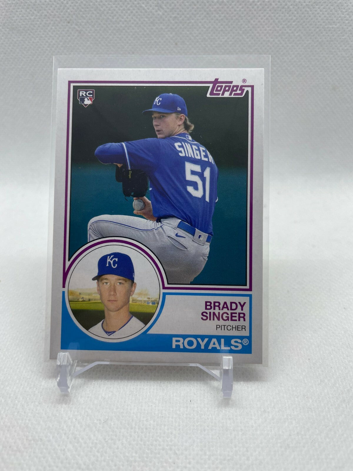 2021 Topps Archives Brady Singer 1983 Retro RC Rookie #174 Kansas City Royals