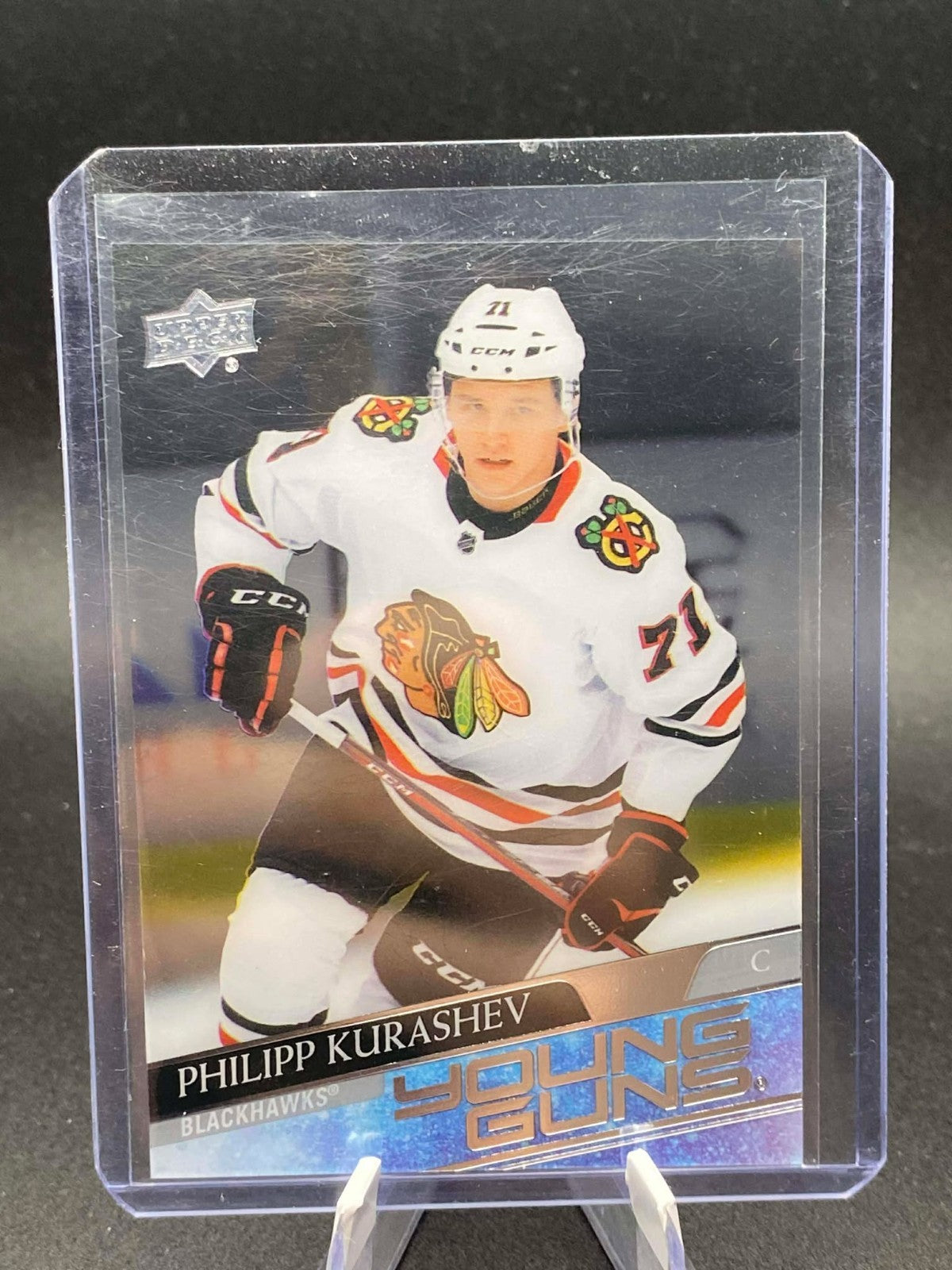 2020-21 UPPER DECK #238 YOUNG GUNS CLEAR CUT SSP ROOKIE PHILIPP KURASHEV - HAWKS