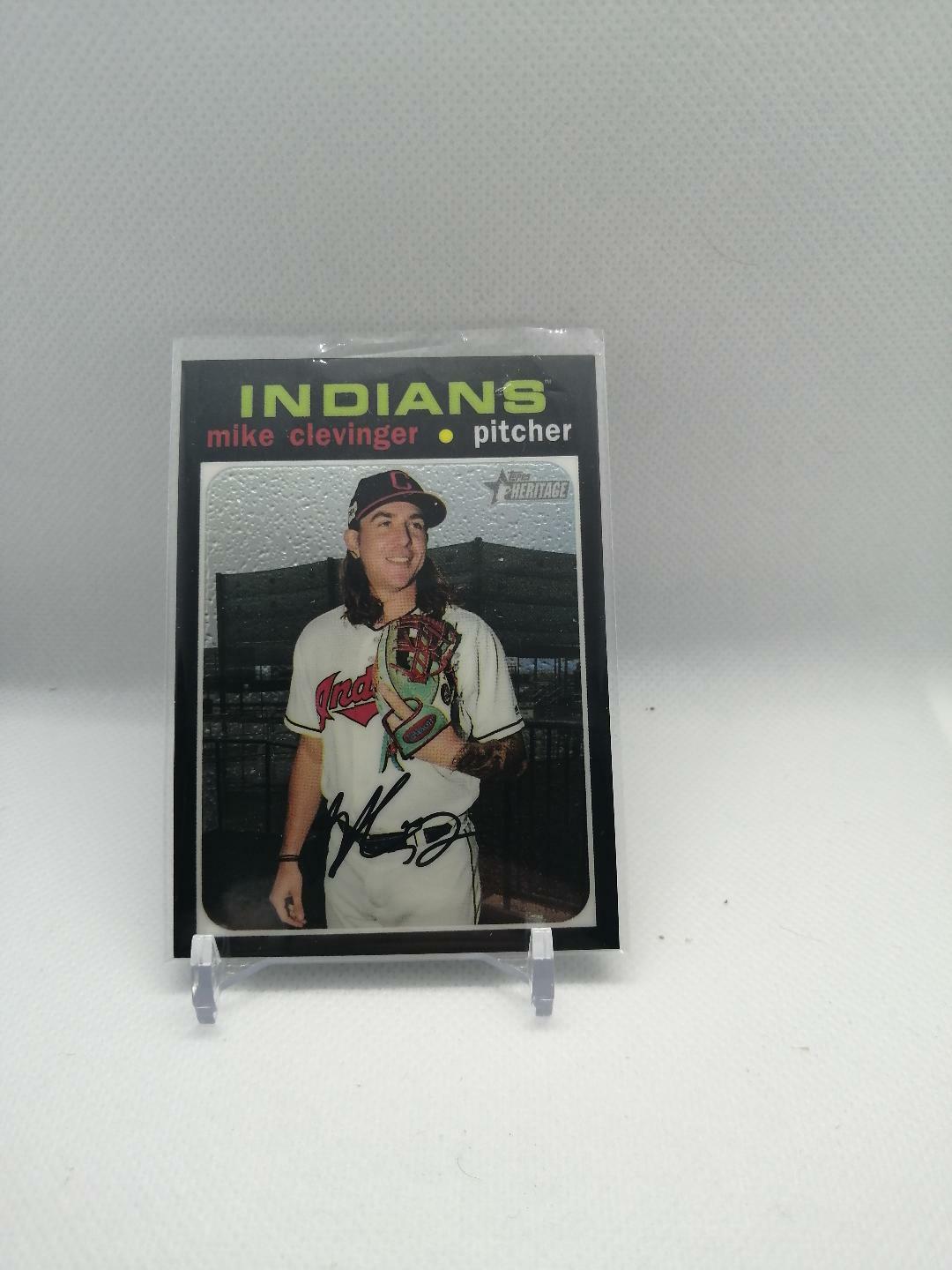 MIKE CLEVINGER 2020 TOPPS HERITAGE CHROME /999 INDIANS THC-341