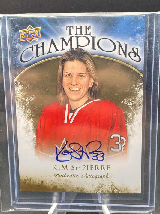 2009-10 Upper Deck The Champions Gold Auto Card CH-SP Kim St-Pierre Canada