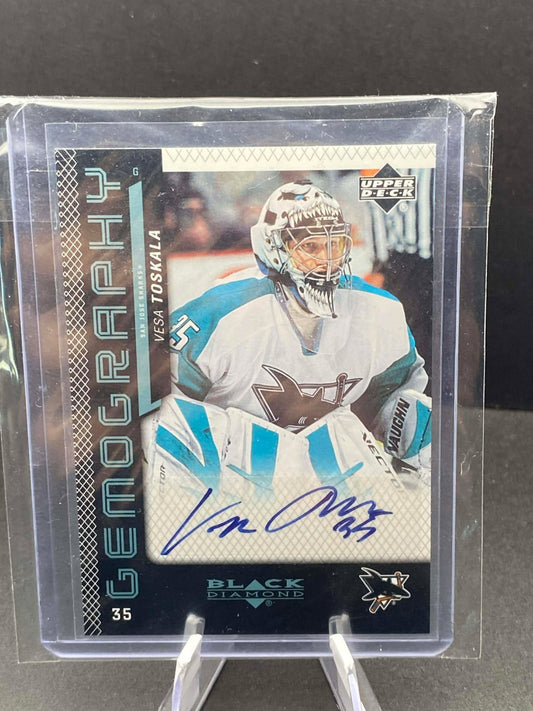 2006-07 Upper Deck Black Diamond Gemography Vesa Toskala #G-VT Auto