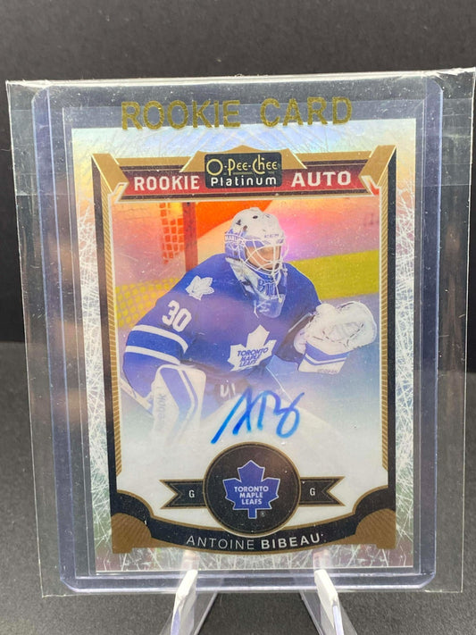 A102,028 - 2015-16 O-Pee-Chee Platinum White Ice #172 Antoine Bibeau Auto /99