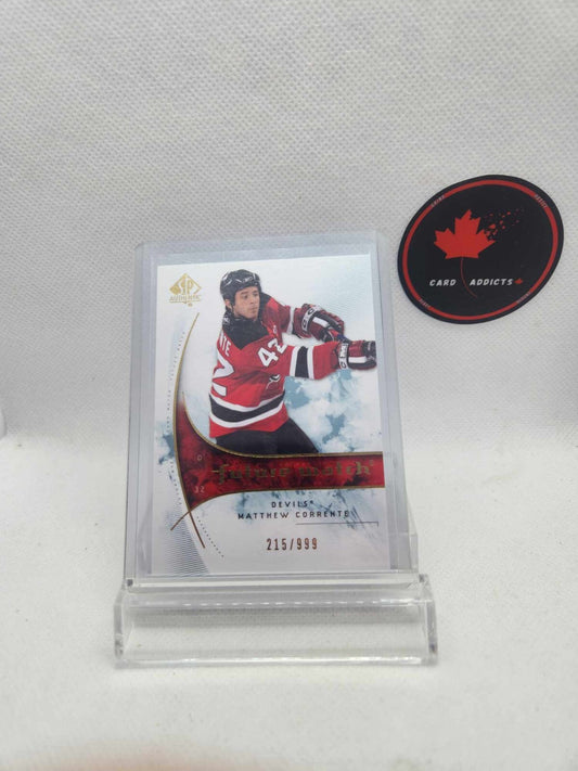2009-10 SP Authentic Future Watch /999 Matthew Corrente #199 Rookie RC