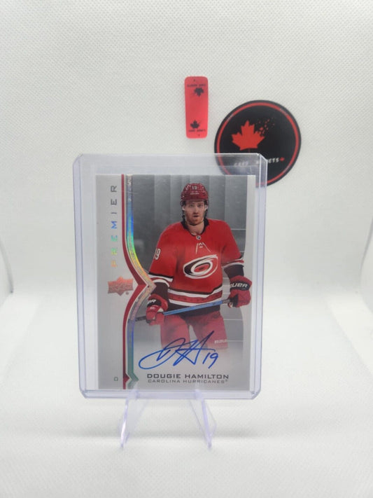 2020-21 UPPER DECK UD PREMIER AUTO SILVER AUTOGRAPH DOUGIE HAMILTON #27